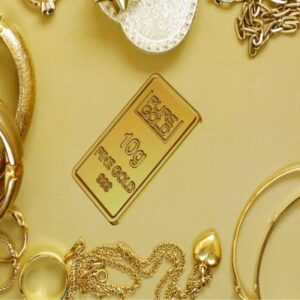 Certified gold bars and biscuits